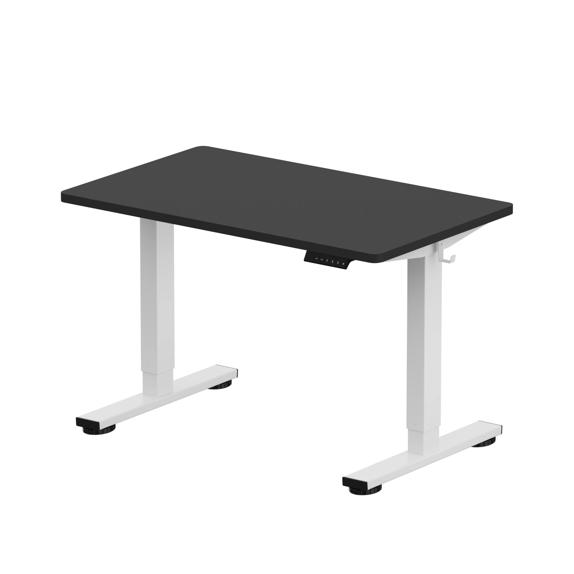 Angle. FlexiSpot - FlexiSpot E2 42''W Electric Adjustable Standing Desk Chipboard, Black/White - Black.