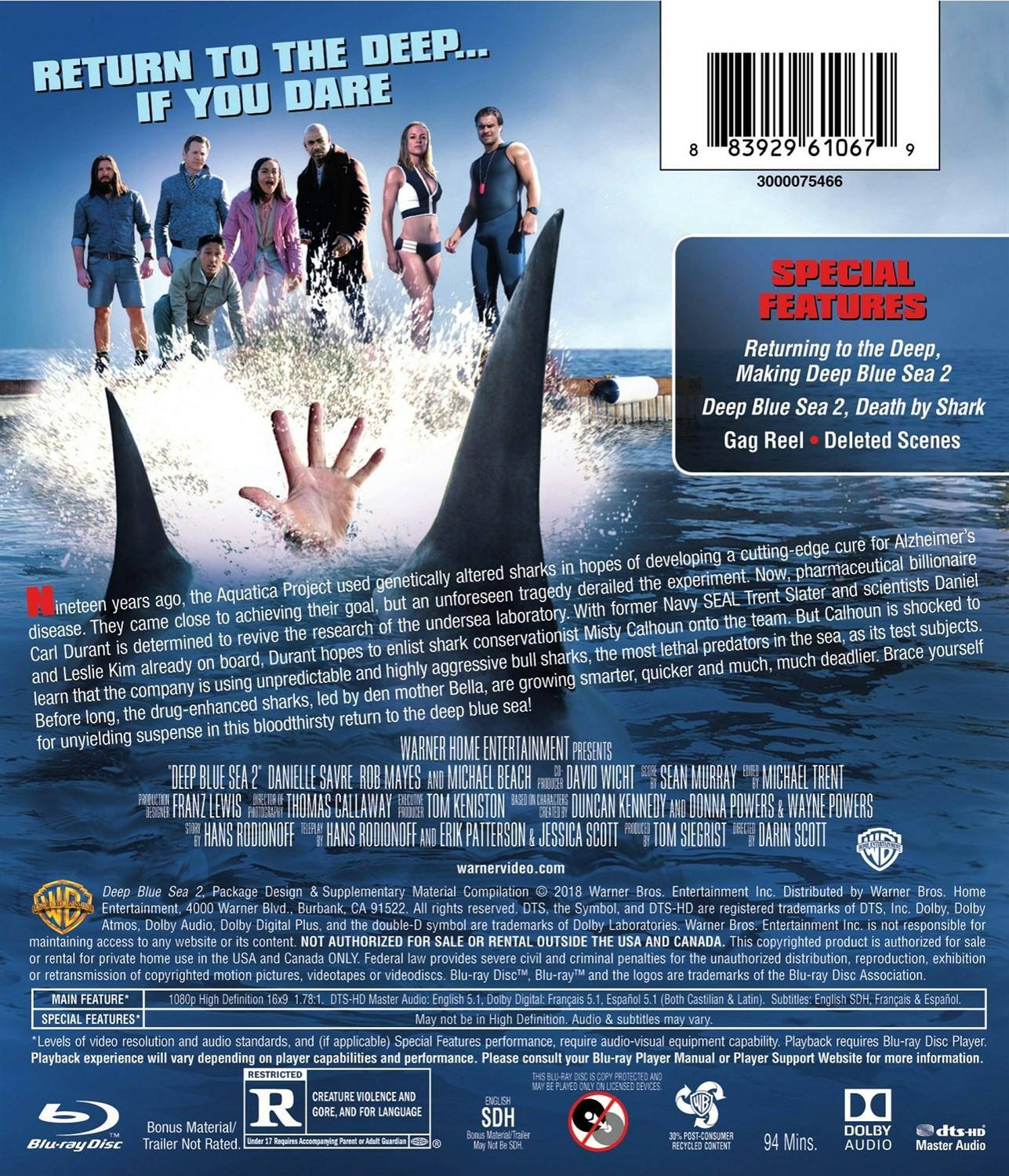 Back. Deep Blue Sea 2 [Blu-ray].