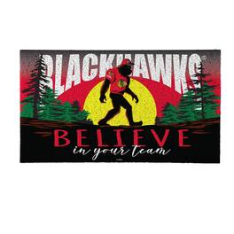 Evergreen Enterprises - Chicago Blackhawks 28" x 16" Bigfoot Believe in Your Team Turf Door Mat - Multicolor
