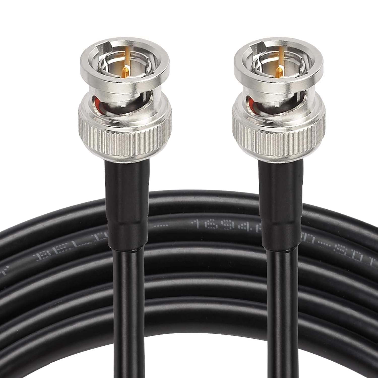 Front. Core Tech - 25-Foot 3G/6G/12G SDI BNC Cable, 75-Ohm RG6 Coaxial Video Cable for Cameras and CCTV Systems - Black.