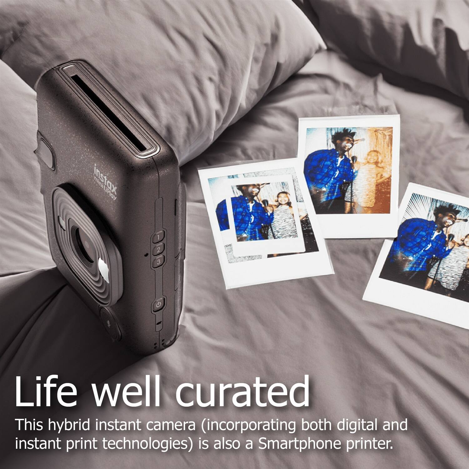 instax Mini 13

Life well curated

This hybrid instant camera (incorporating both digital and instant print technologies) is also a Smartphone printer.