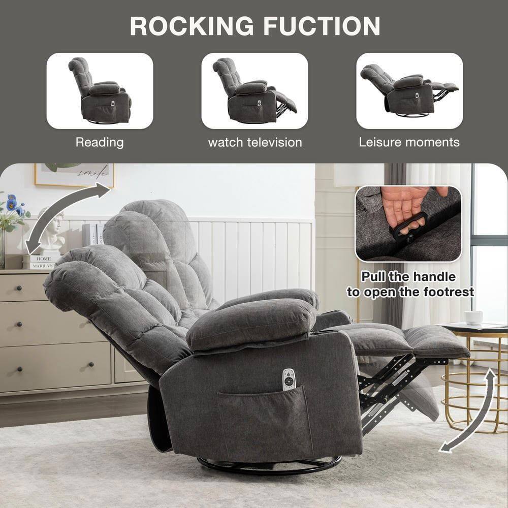 ROCKING FUNCTION

- Reading
- watch television
- Leisure moments

Pull the handle to open the footrest
