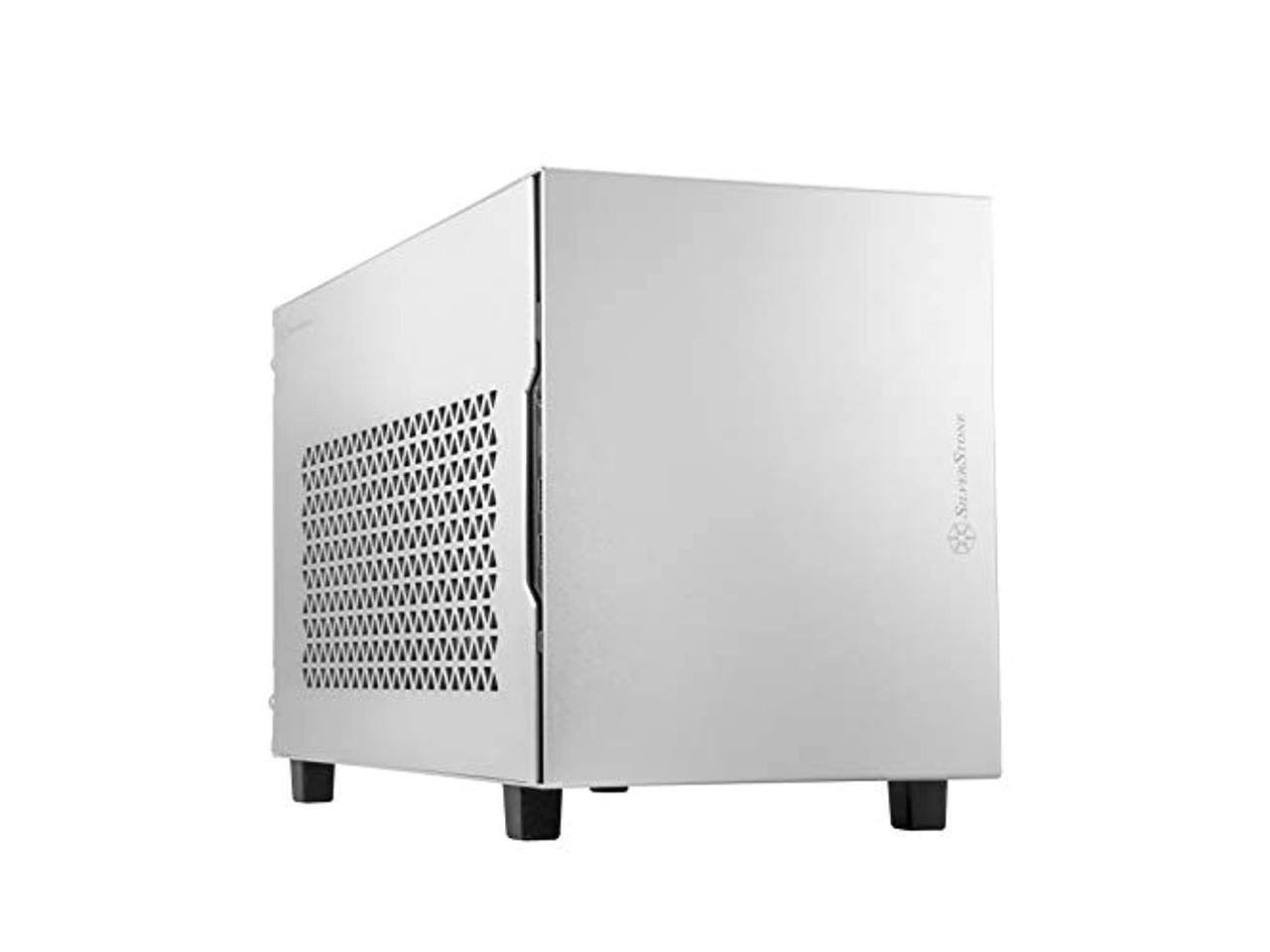 Angle. SilverStone - Silverstone SUGO 15 mini-ITX, Aluminum, 3-slot GPU/ATX PSU/240mm AIO, USB-C, SST-SG15S - Silver - Silver.