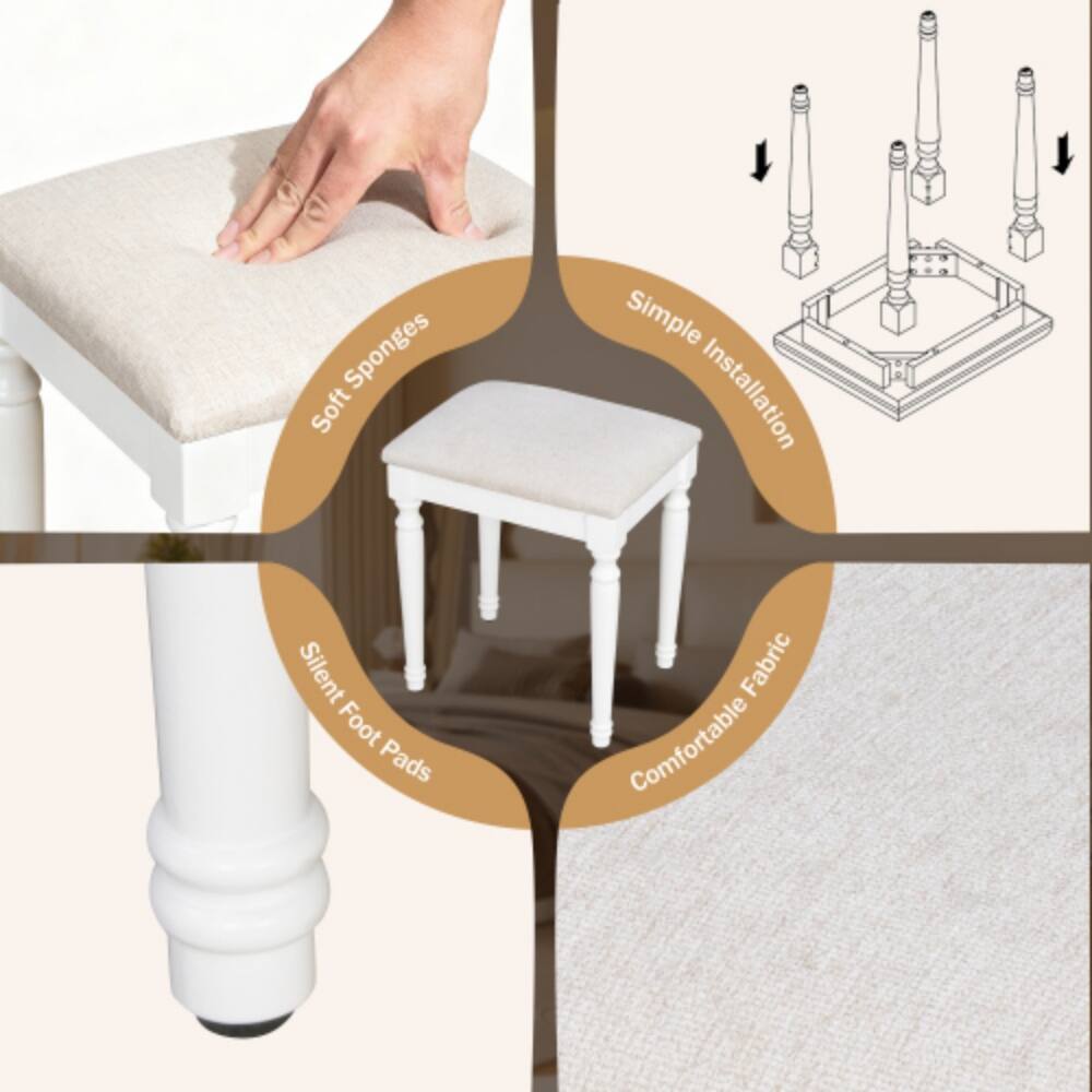 Soft Sponges  
Simple Installation  
Silent Foot Pads  
Comfortable Fabric