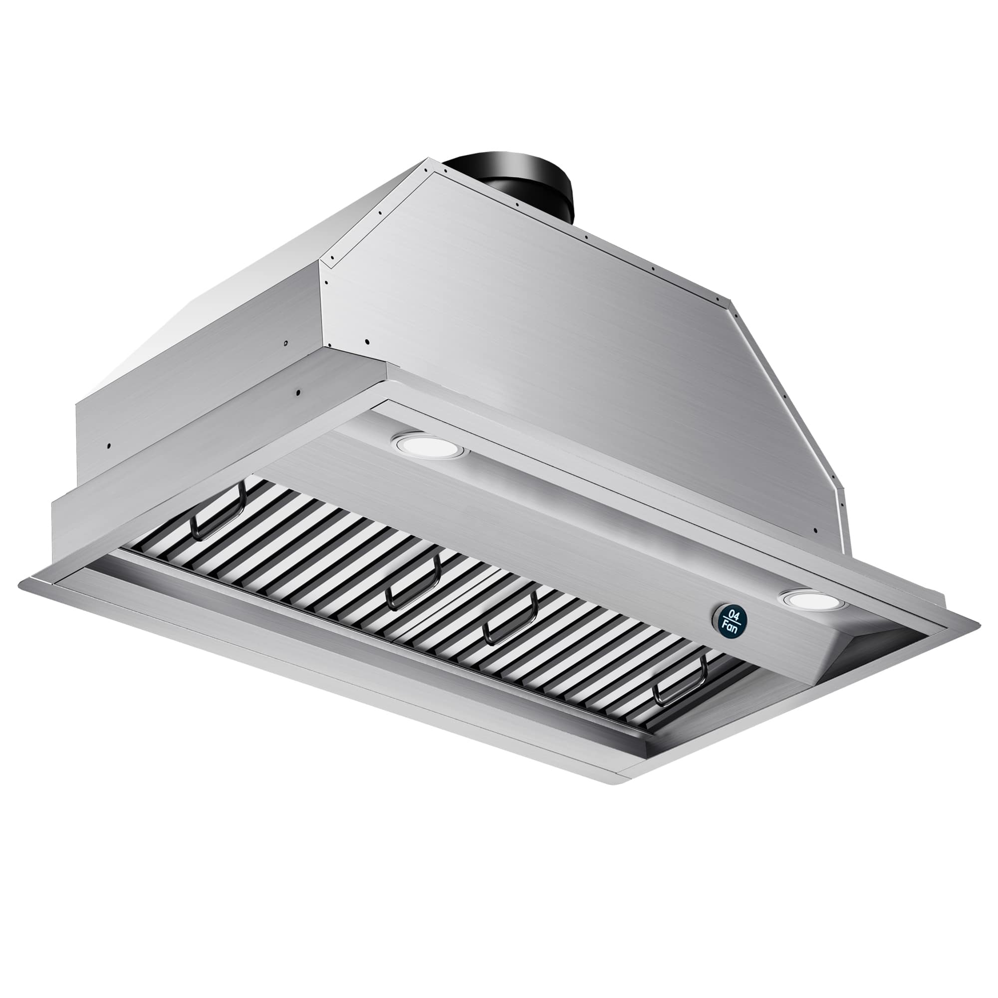 ZJKLA - 30 inches - Externally Vented & Recirculating - Range Hood Insert - Stainless steel(Knob Control)