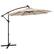 Alt View 1. Costway - 10 Ft Patio Solar LED Offset Umbrella 40 Lights Crank Cross Base - Beige.