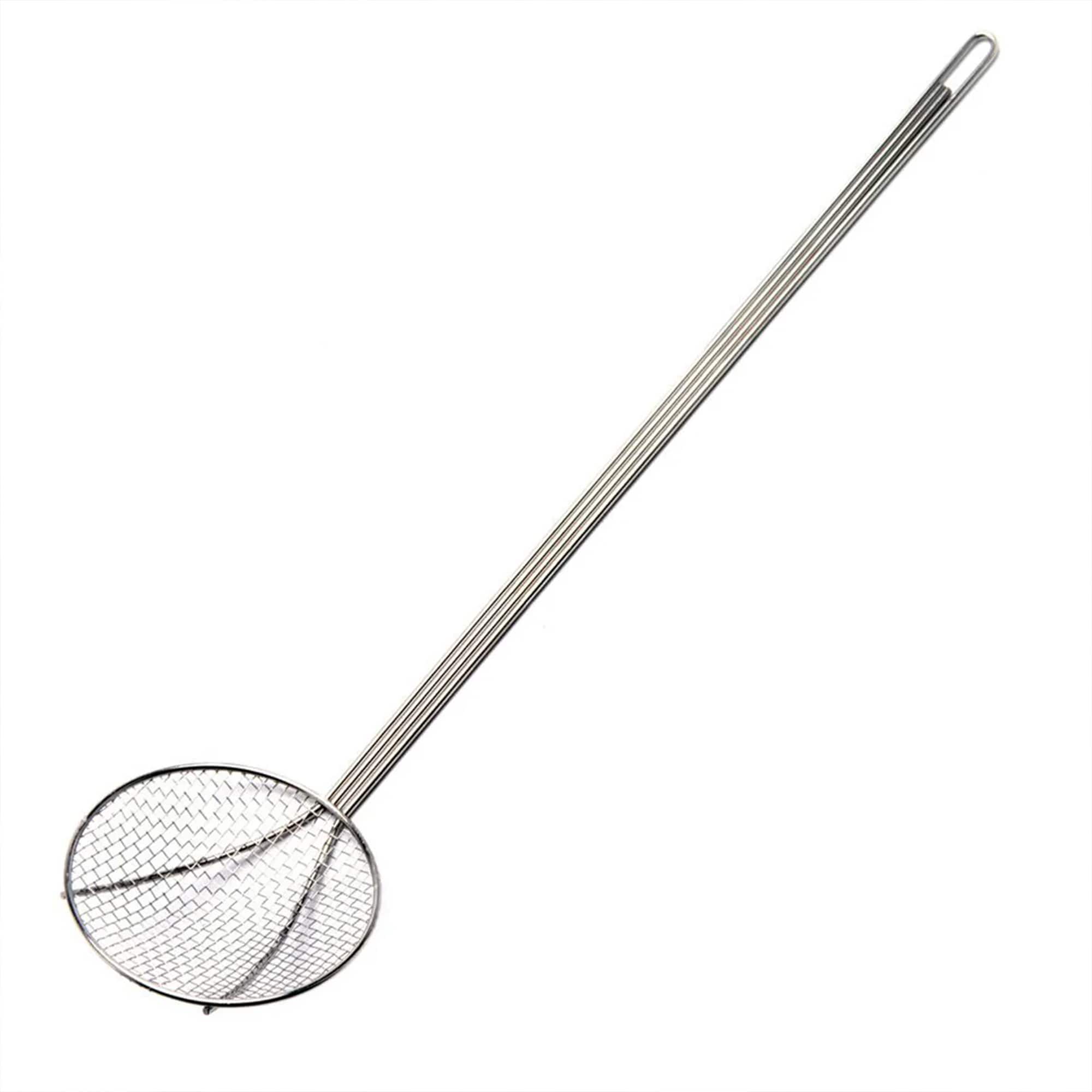 Bayou Classic - 36-Inch Mesh Skimmer, Long Handle Wire Scoop for Stockpots, Silver