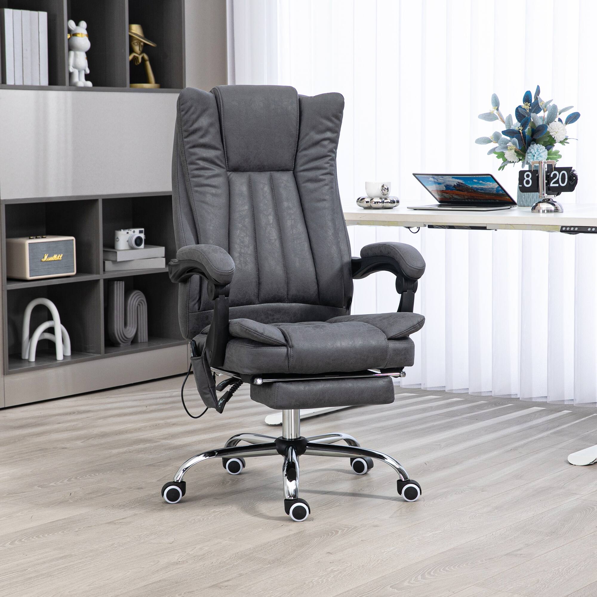 Alt View 1. Vinsetto - 6 Point Vibration Massage Office Chair, High Back Computer Chair with Heat, Adjustable Height - Blue.