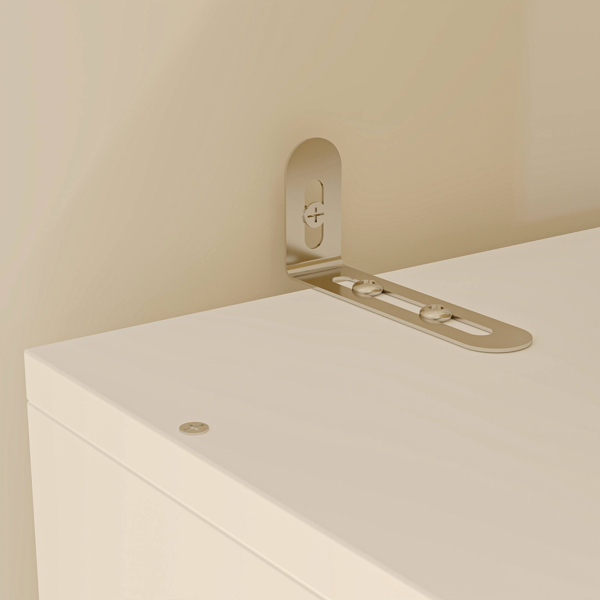 Alt View 7. FUFU&GAGA - FUFU&GAGA Mirrored Wardrobe with Drawers & Anti - Tip Hardware - White.