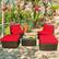 Alt View 3. Costway - 5PCS Patio Rattan Wicker Furniture Set Armless Sofa Cushioned - Red.