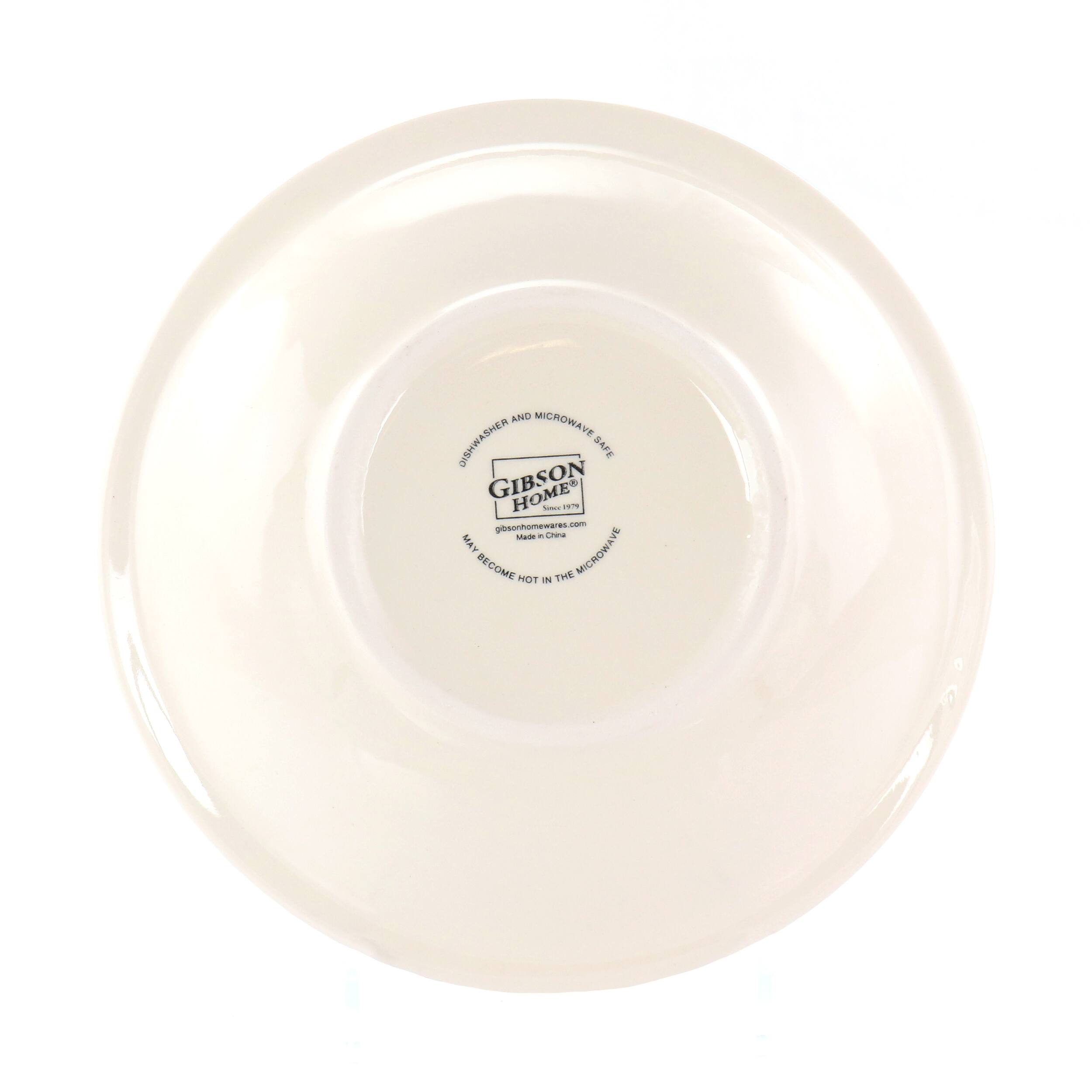 Gibson Home  
gibsonhomewares.com  
Made in China  
Dishwasher and Microwave Safe  
May Become Hot in the Microwave