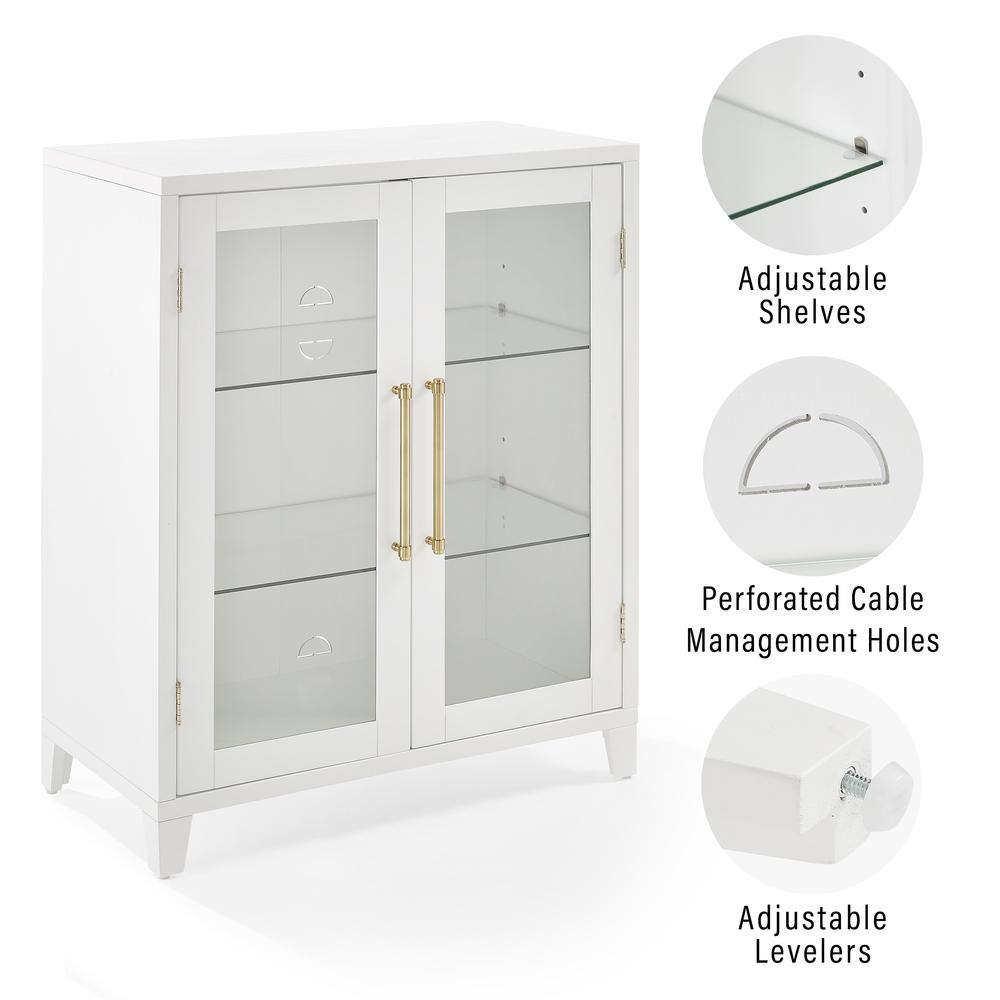 Adjustable Shelves, Perforated Cable Management Holes, Adjustable Levelers