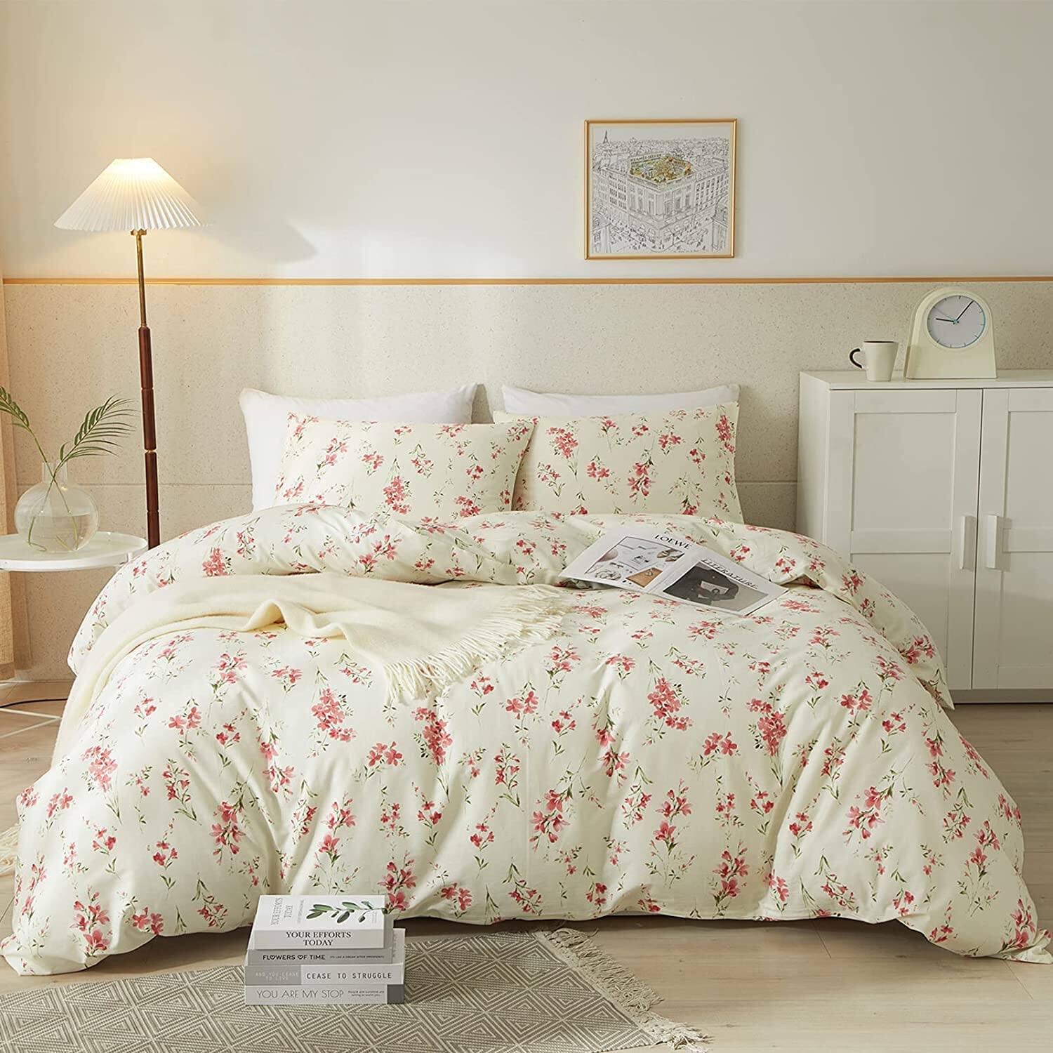 B# Chic Pink Floral-Queen(90"x90")