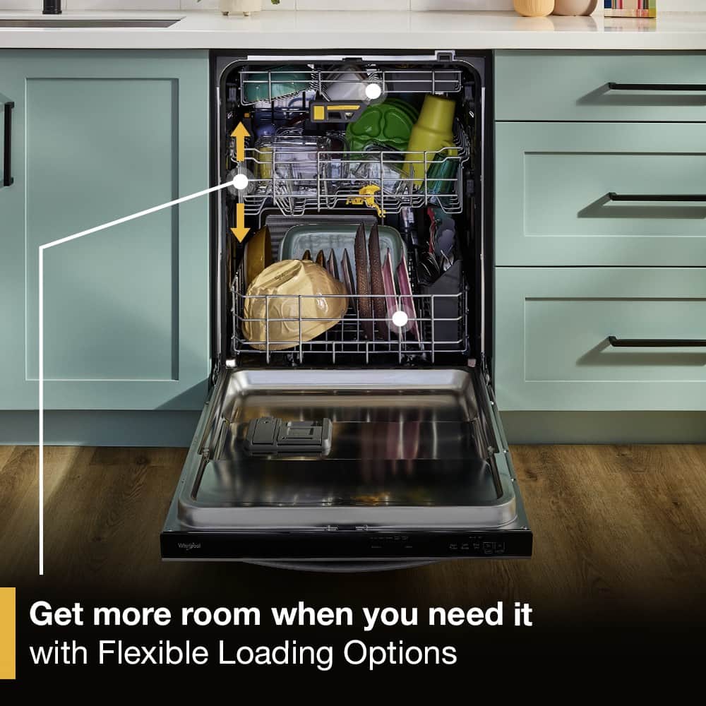 Whirlpool WDTS8024SZ Whirlpool - 24" Top Control Built-In Dishwasher with Total Coverage Wash and Auto Open Air Dry - Stainless Steel 11