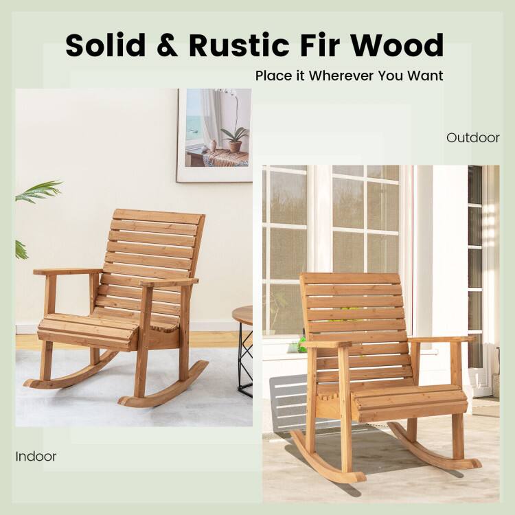 Solid & Rustic Fir Wood  
Place it Wherever You Want  
Outdoor  
Indoor