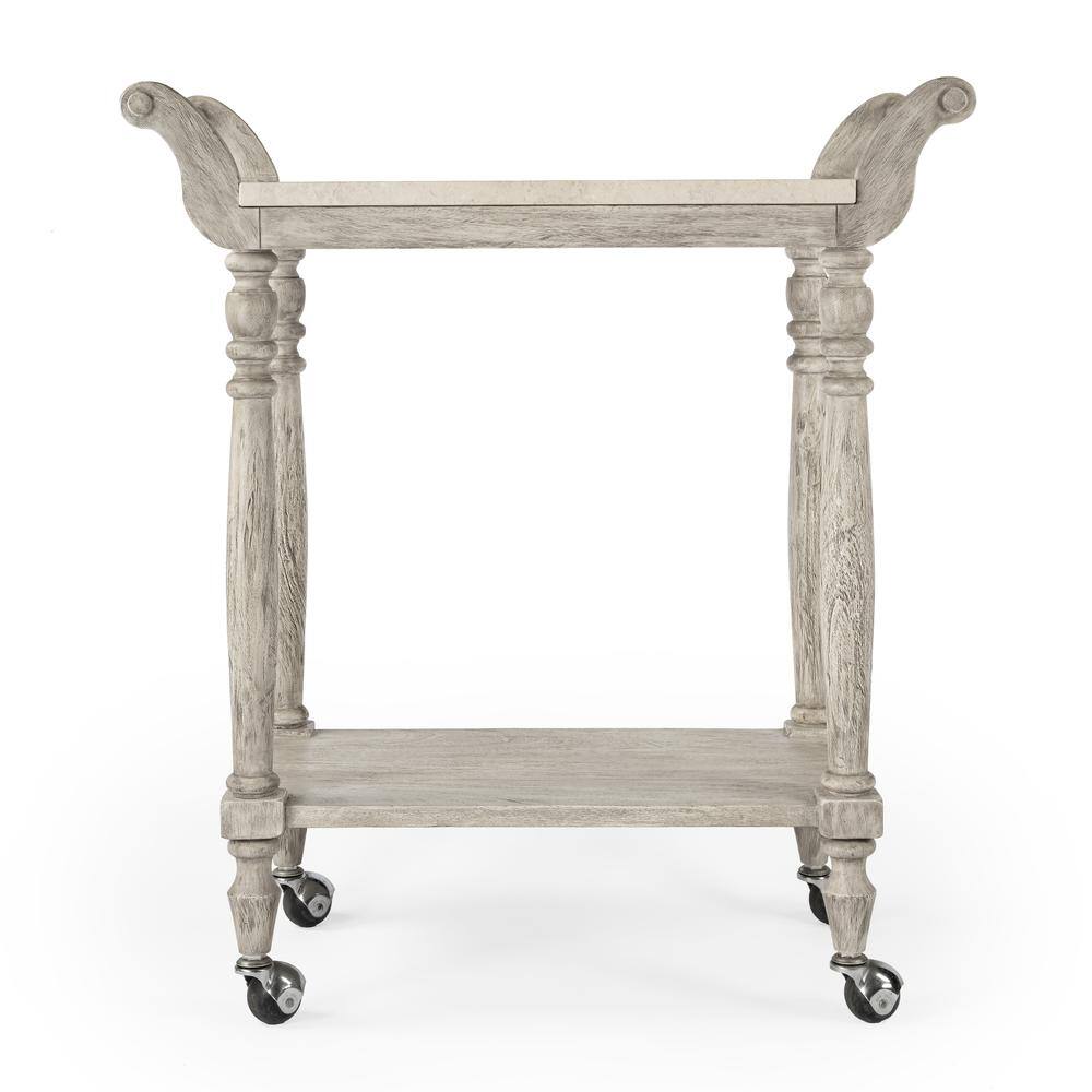 Alt View 1. Butler Specialty - Danielle Marble Bar Cart - Gray.