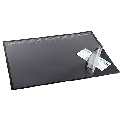 Alt View 2. Artistic -  Logo Pad Anti-Slip Rubber Desk Pad, 24" x 19", Black/Clear  - Black/Clear.