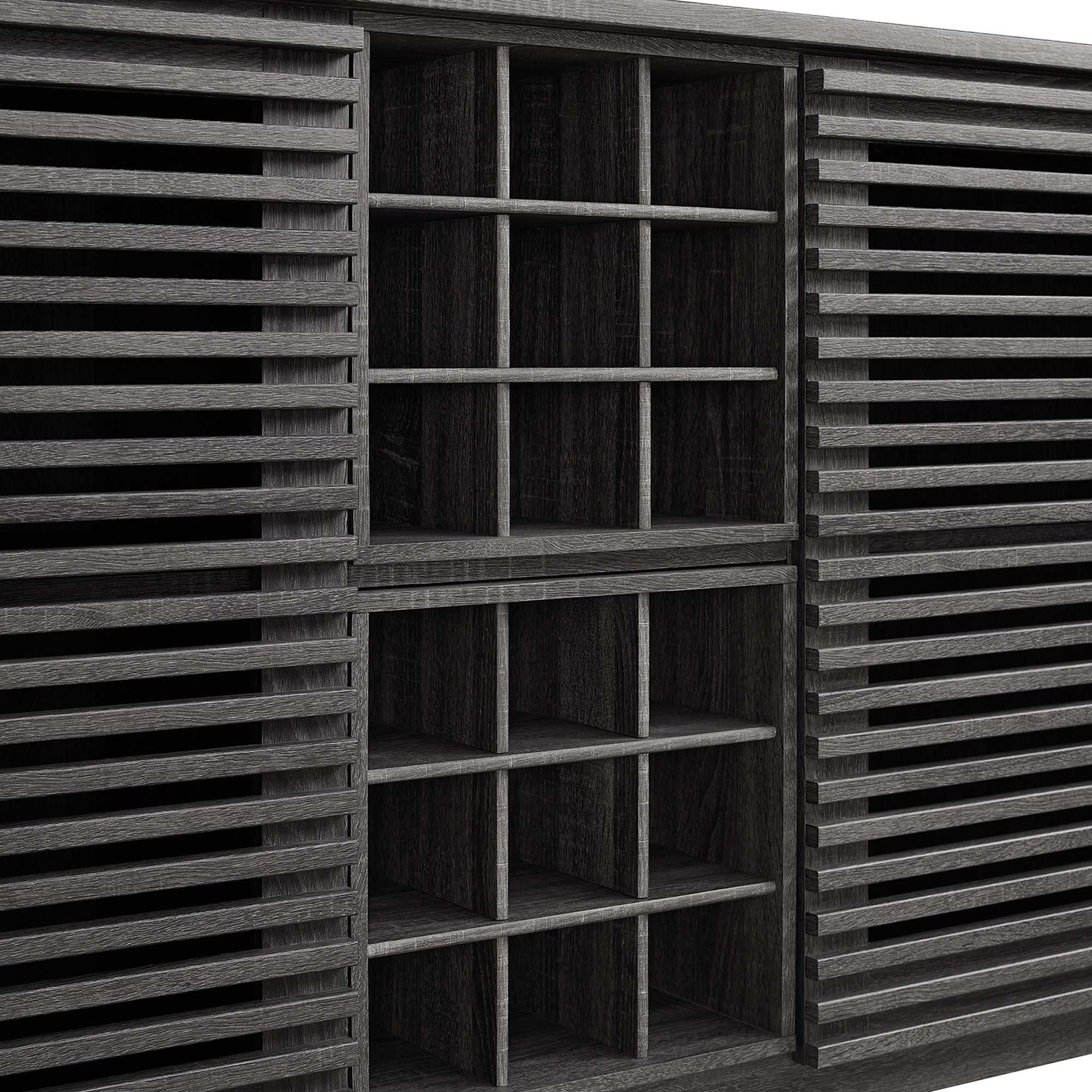 Alt View 4. Modway - Render Bar Cabinet by Modway - Charcoal.