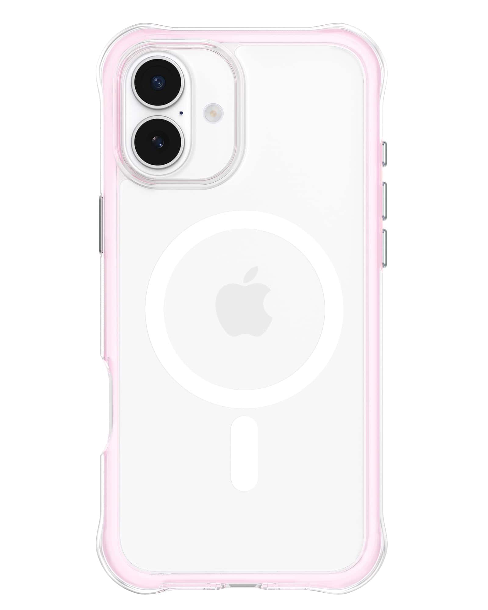 Ornarto - Air Case for iPhone 16 Plus Clear, Compatible with MagSafe, Military-Grade Drop Protection Cover - Pink