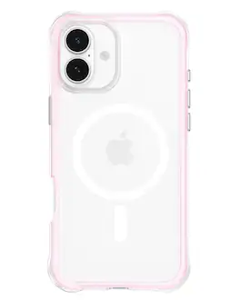 Ornarto - Air Case for iPhone 16 Plus Clear, Compatible with MagSafe, Military-Grade Drop Protection Cover - Pink