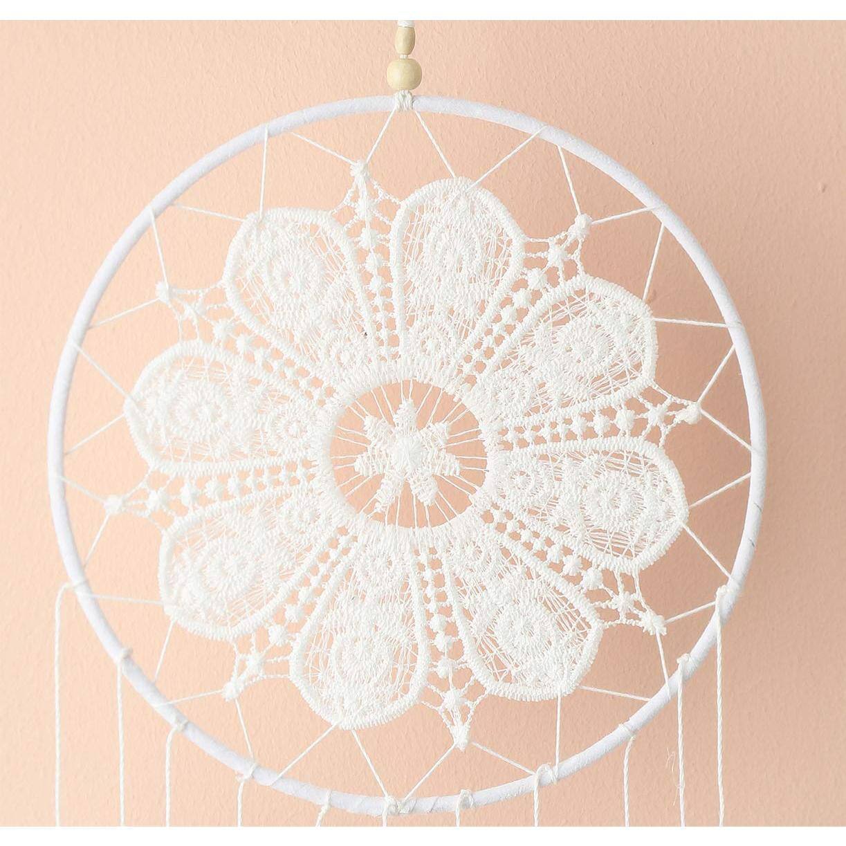 Back. Fabibe - Dream Catchers White For Bedroom Handmade Hanging Decorations Lace Catcher Mobile Room Decor Good Symbols The dream - Default.