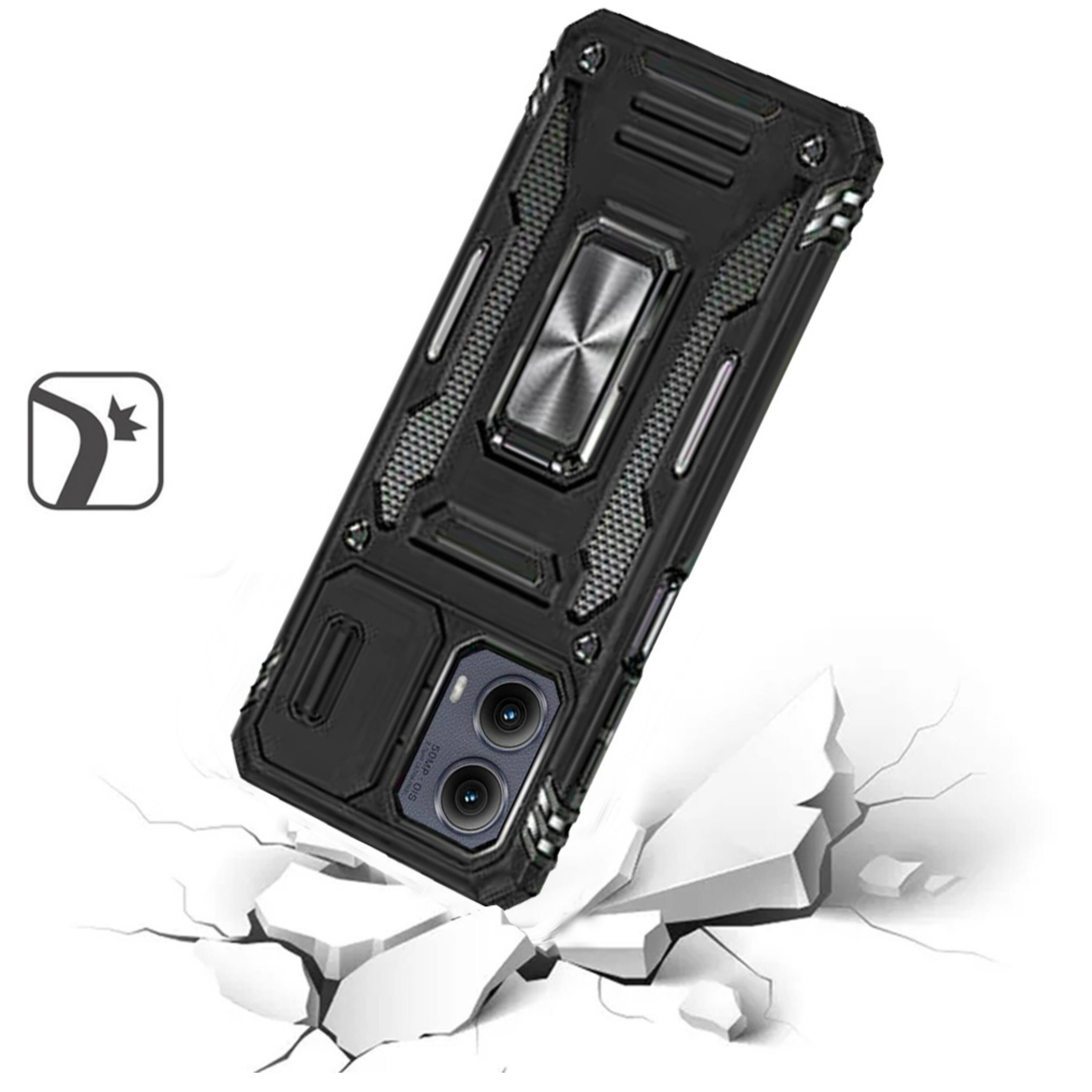 Kitcheniva Rugged Sliding Lens Cover Phone Case With Ring Stand For ...