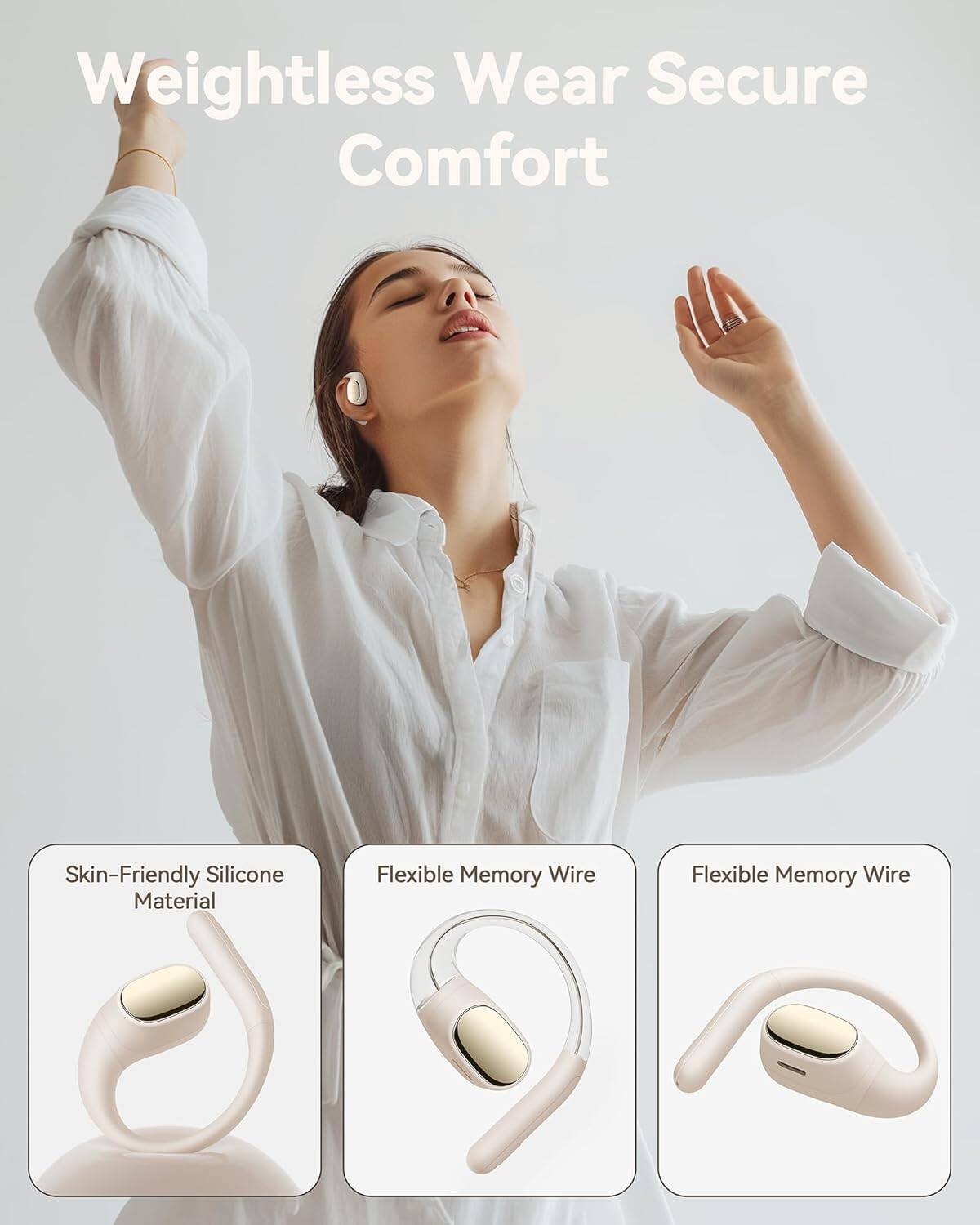 Weightless Wear Secure Comfort

Skin-Friendly Silicone Material

Flexible Memory Wire

Flexible Memory Wire