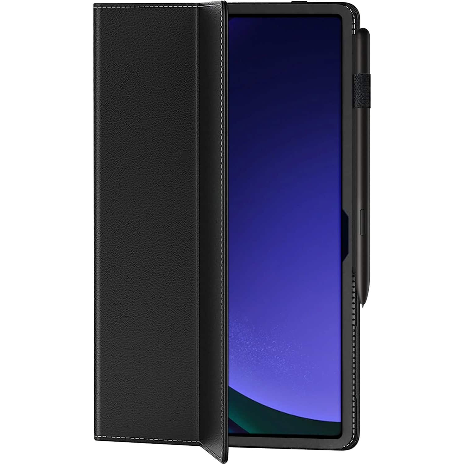 Front. SaharaCase - Bi-Fold Folio Case for Samsung Galaxy Tab S10+, Tab S9+, and Tab S9 FE+ - Black.