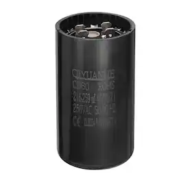 Unique Bargains - CD60 Motor Run Capacitor, 216-259uF MFD AC250V, 50-60Hz, for Electric Motor, 46x86mm - Black