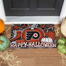 Evergreen Enterprises - Philadelphia Flyers 28" x 16" Happy Halloween Turf Door Mat - Multicolor
