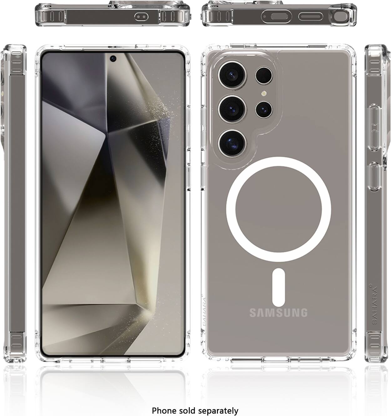 Samsung phone sold separately.