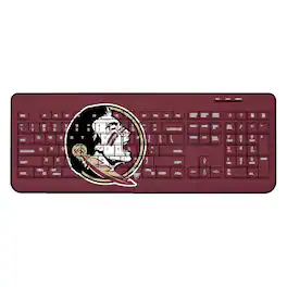 Keyscaper - Florida State Seminoles Primary Logo Solid Design Wireless Keyboard - Multicolor