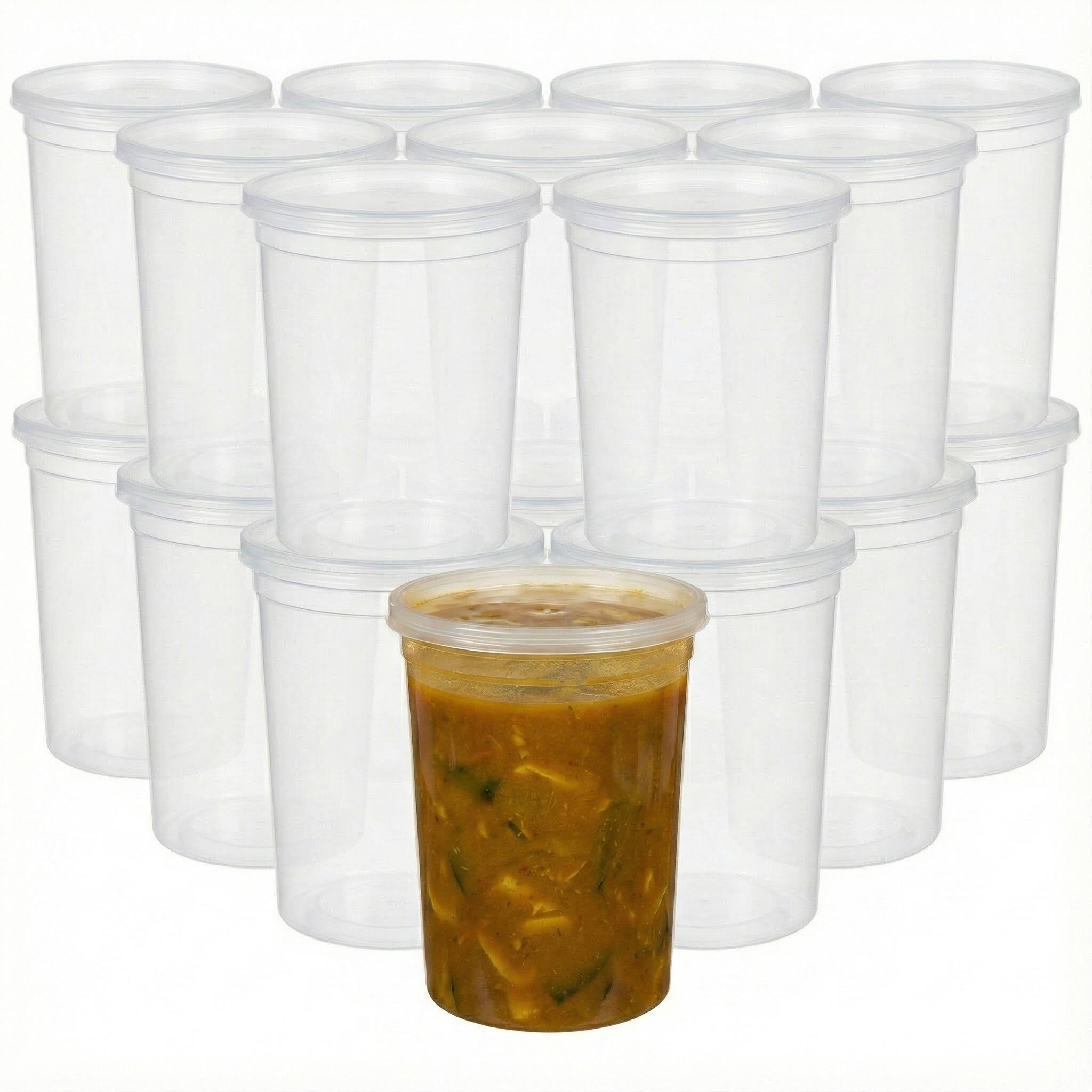 Front. Eco Harmony Products - Heavy Duty Deli Container, Saver (PP), 32oz, 240-Pack - Clear.