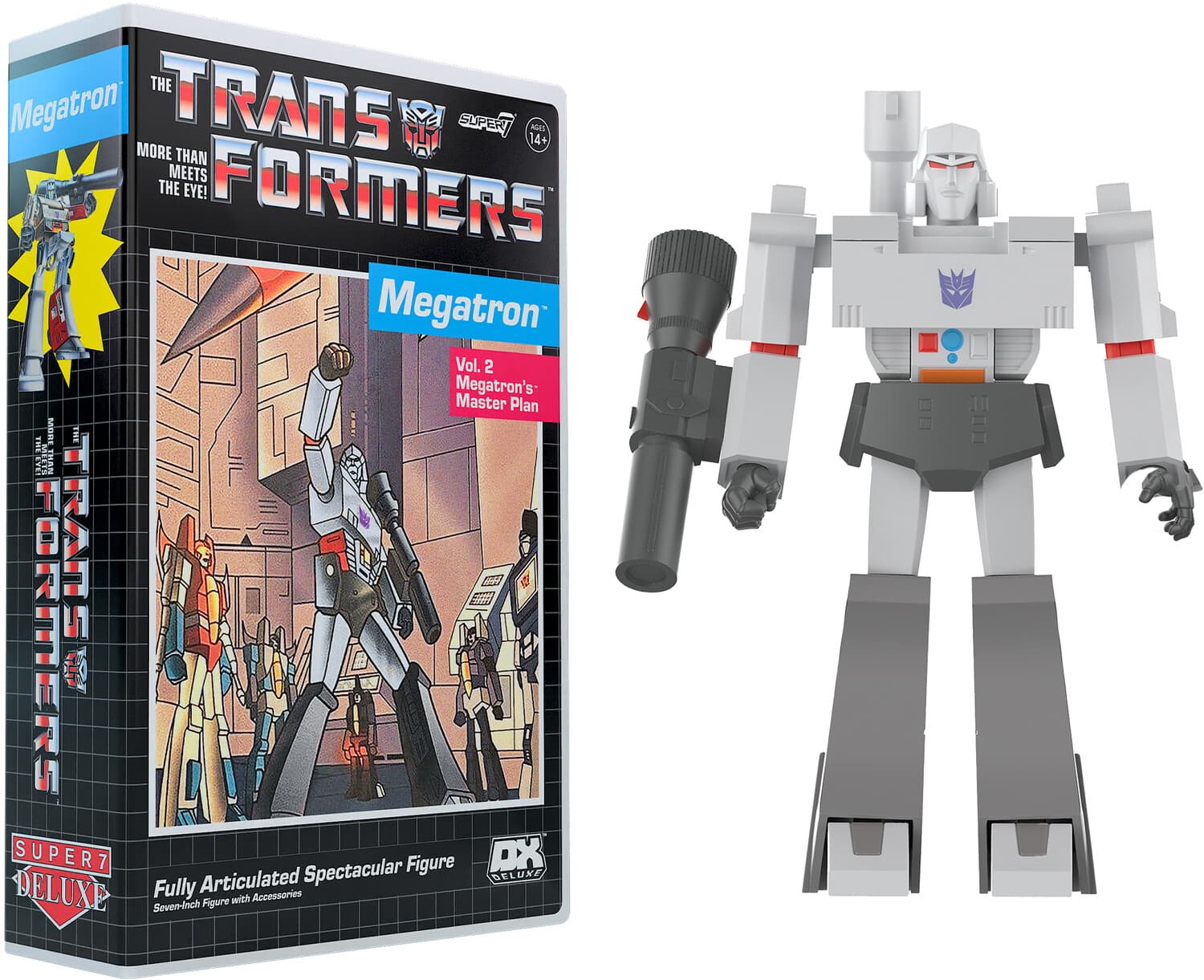 Super7 - Transformers - Deluxe - Megatron (VHS) - COLLECTABLES - Multicolor