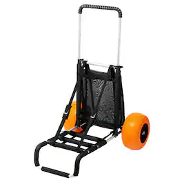 VEVOR - Beach Dolly with Big Wheels for Sand, 29.9" x 15.4" Cargo Deck, w/ 12" Solid Wheels, 165LBS Loading Capacity - Sliver,Black,Orange