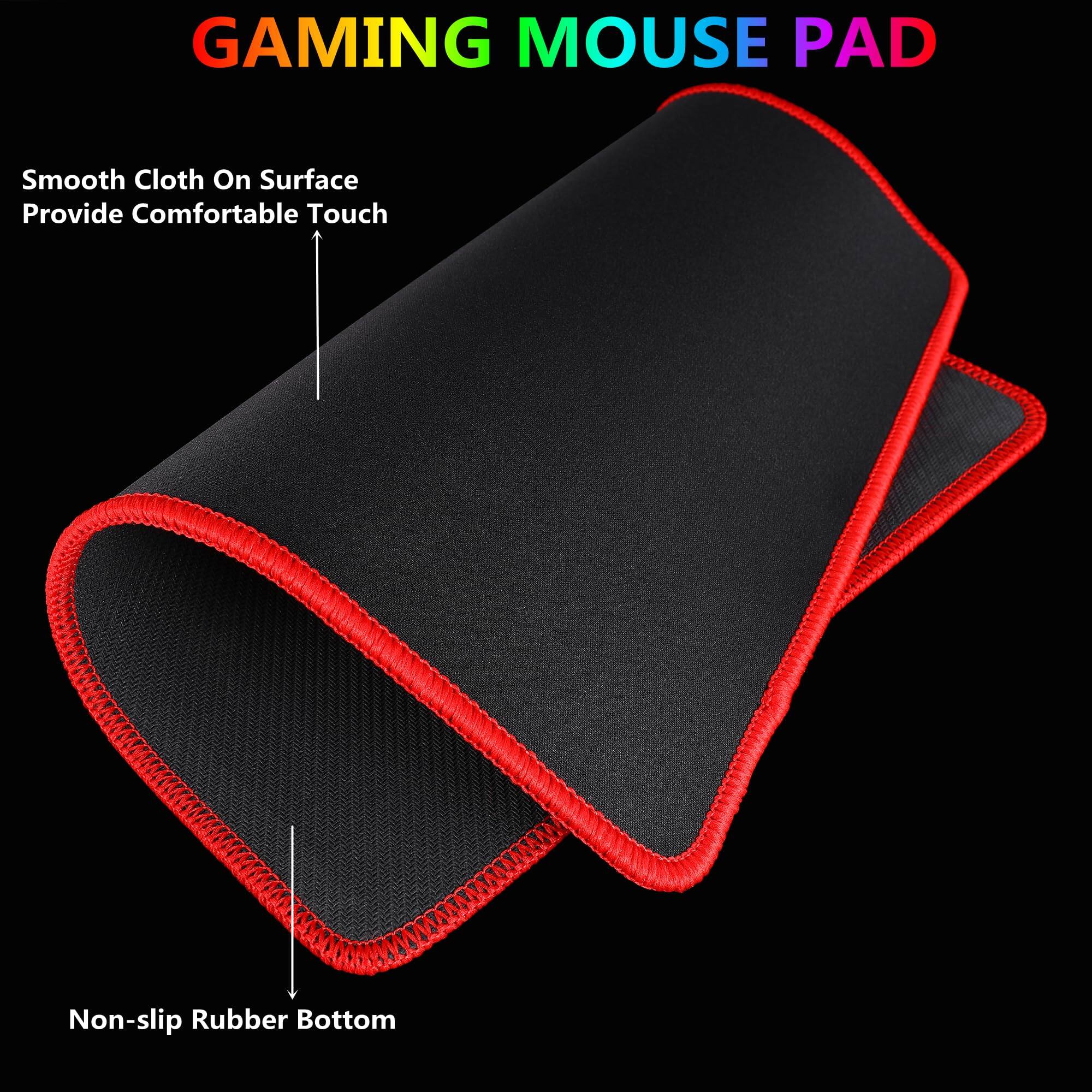 GAMING MOUSE PAD

Smooth Cloth On Surface  
Provide Comfortable Touch

Non-slip Rubber Bottom