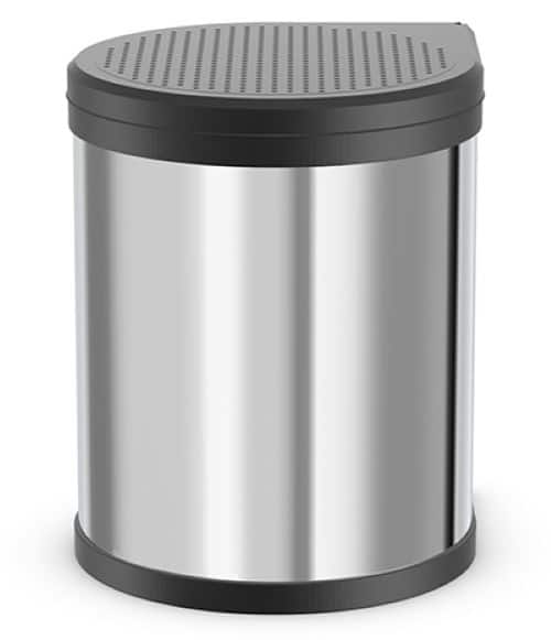 Hailo - Compact 15L Waste Bin with Lid-Lift System - Silver
