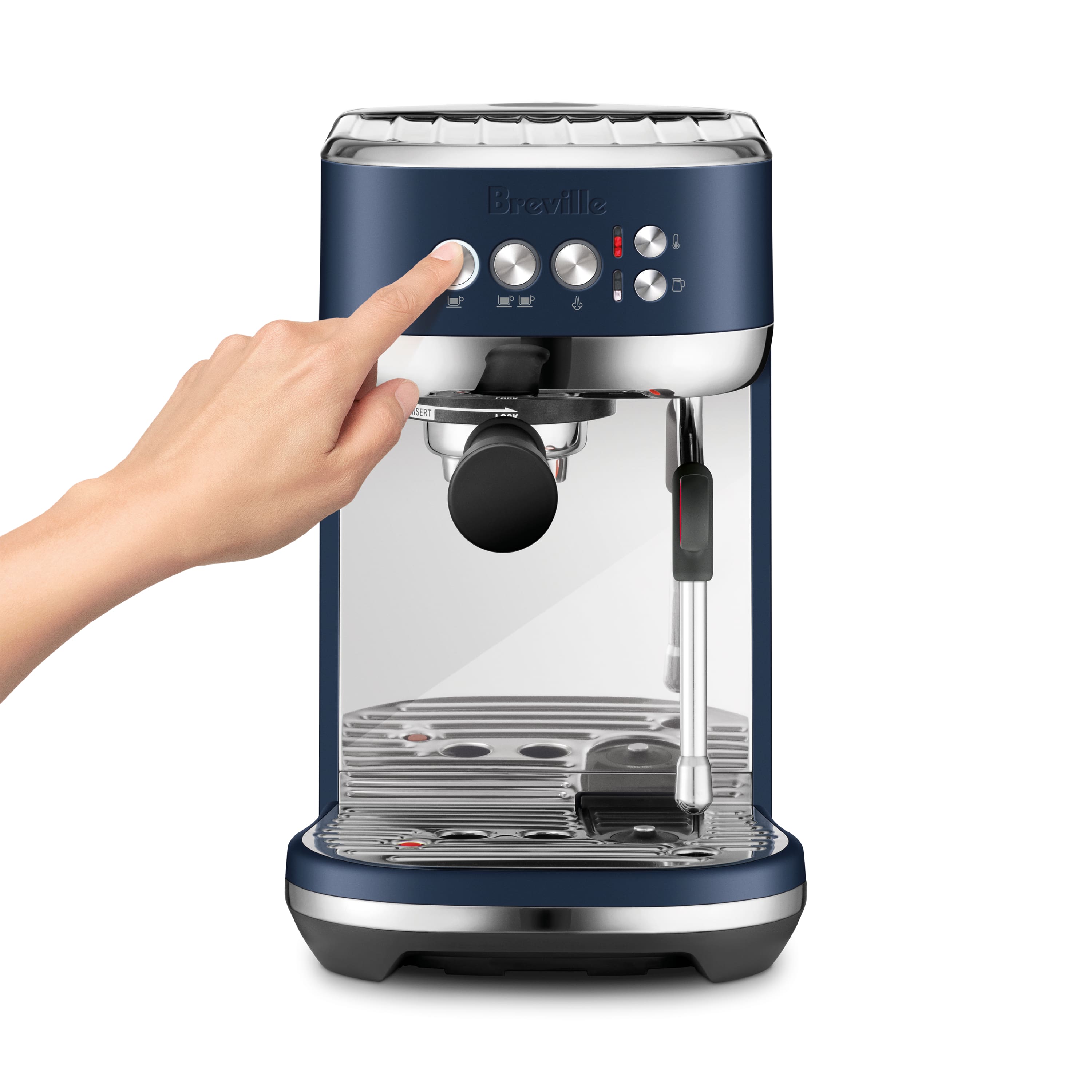 Left Zoom. Breville - the Bambino Plus Espresso Machine with 15 bars of pressure and Milk Frother - Damson Blue.