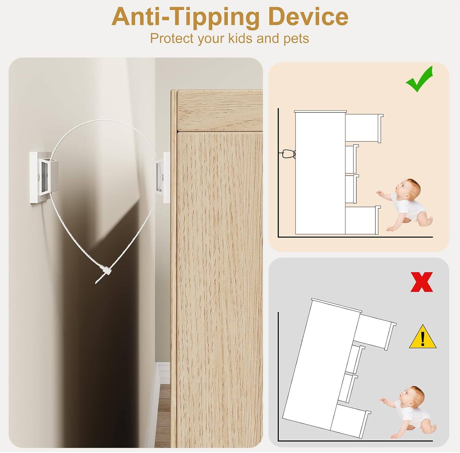 Anti-Tipping Device  
Protect your kids and pets
