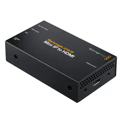 +R2V POWER 10G 2110 IP to HDMI
INPUT LOCK
USB LOCK
Mini Blackmagic
Blackmagic Design
8 HDMI 4K OUT
