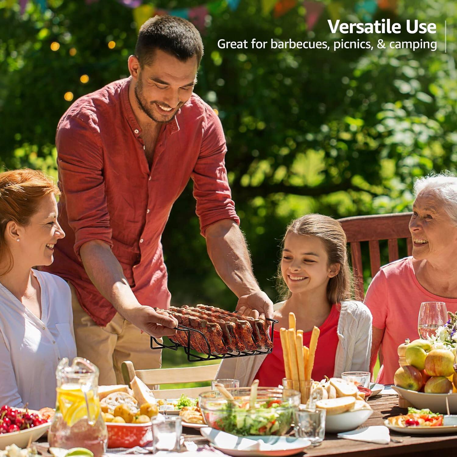 Versatile Use  
Great for barbecues, picnics, & camping