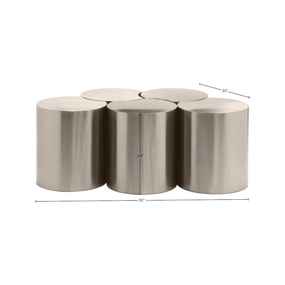 Meridian Furniture Dimple Coffee Table Silver - Best Buy
