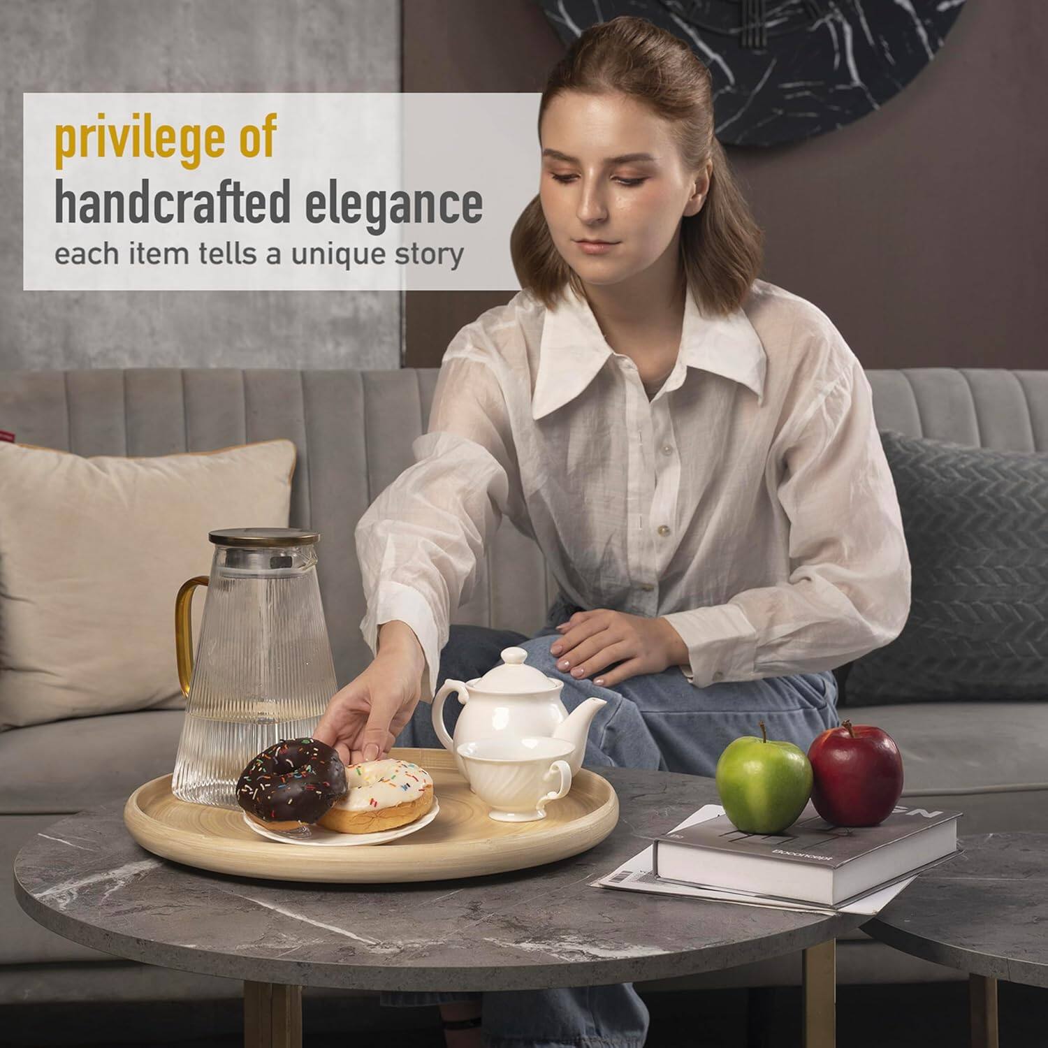 privilege of handcrafted elegance  
each item tells a unique story