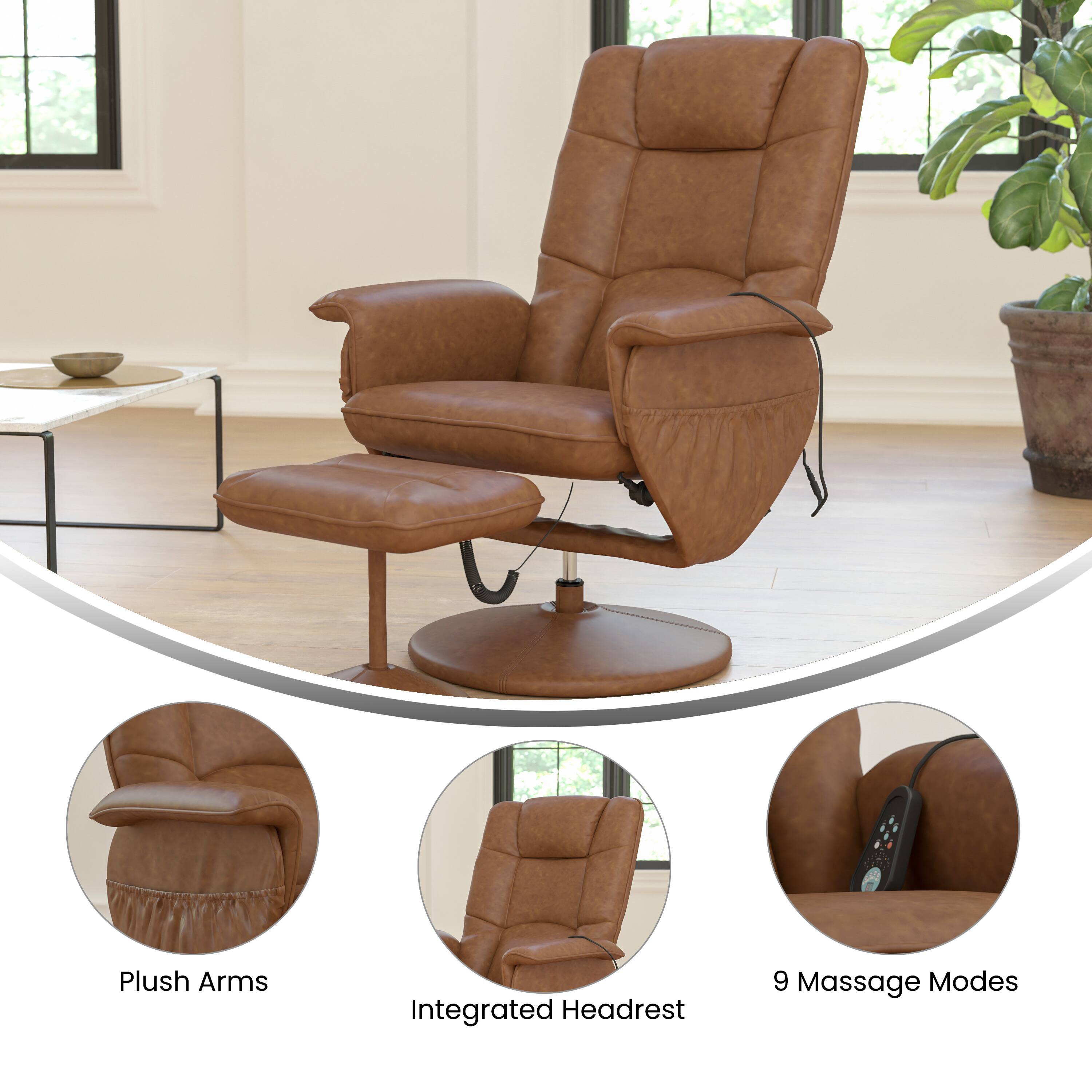 Plush Arms  
Integrated Headrest  
9 Massage Modes