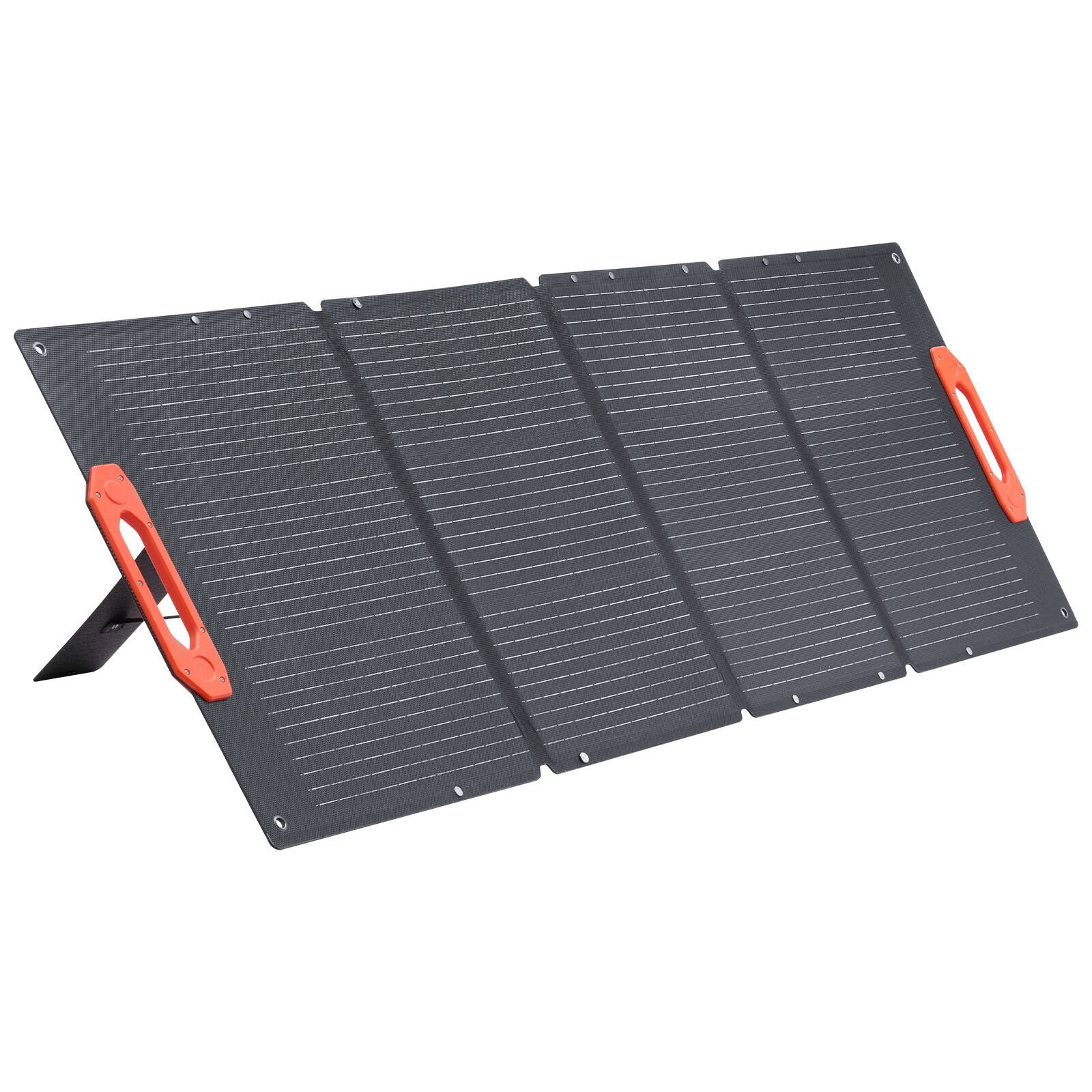 Alt View 5. VEVOR - 150W Foldable Monocrystalline Solar Panel, 23% Efficiency Portable ETFE Mono Solar Panel Charger with MC4 Output, Type-C - Black.