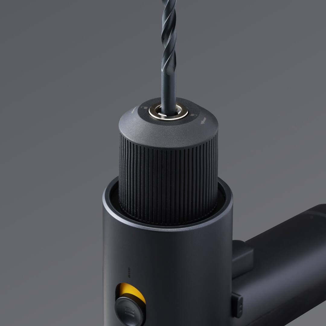 Alt View 12. HOTO - 12V Brushless Drill, Digital Display, 30 Precision Gears, Variable Speed. 18 Screw & Drill Bits - Black.