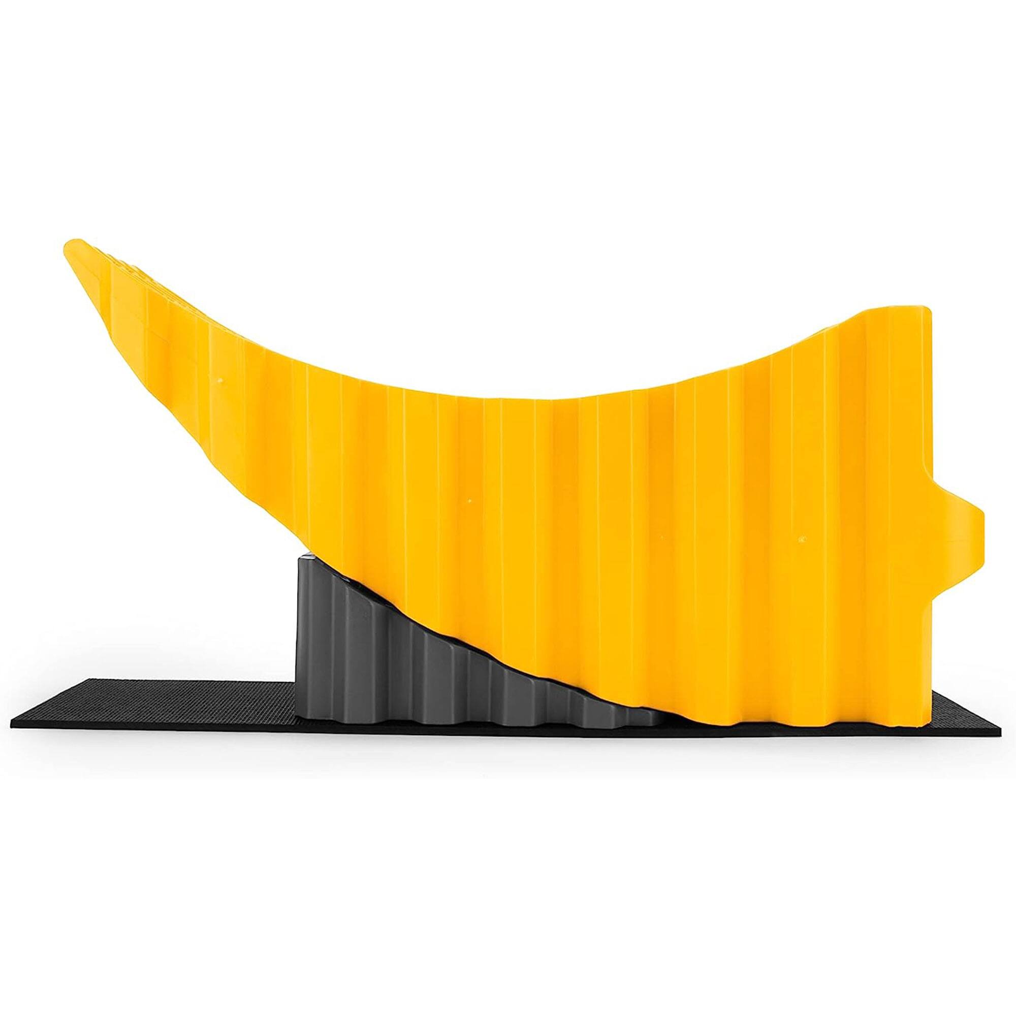 Alt View 7. Camco - Camco Curved Trailer Aid with Chock & Pad, 6.5" Lift for Tandem Trailer, Yellow - Gray/Yellow.