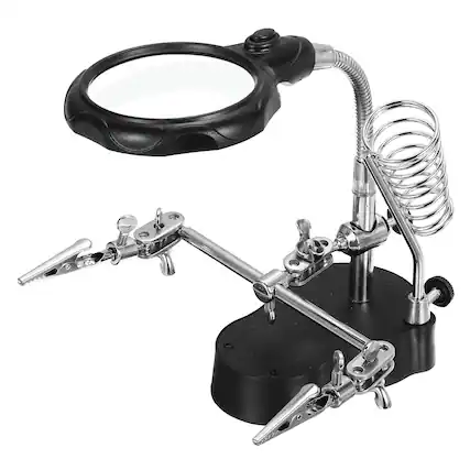 Front. Unique Bargains - PCB Circuit Board Holder, 3"x7"x5.5" Multifunctional PCB Fixing Holder Repair Fixture Clamping Tool.