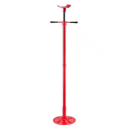 Front. VEVOR - Underhoist Support Stand, 3/4 Ton (1653 lbs) Capacity Under Hoist Jack Stand, Lifting from 54.02" to 83.86" - Red.