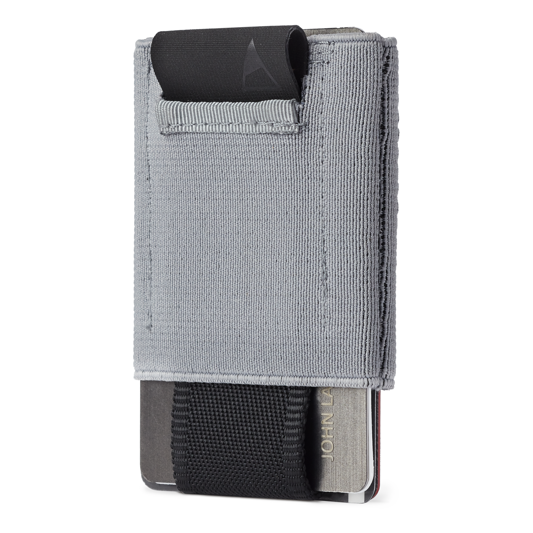 Angle. Nomatic - Wallet for Men and Women: Slim Durable Minimalistic Wallet, Easy Access Pull Tab, Cash Pocket, and Holds 4-14 Cards - Gray.